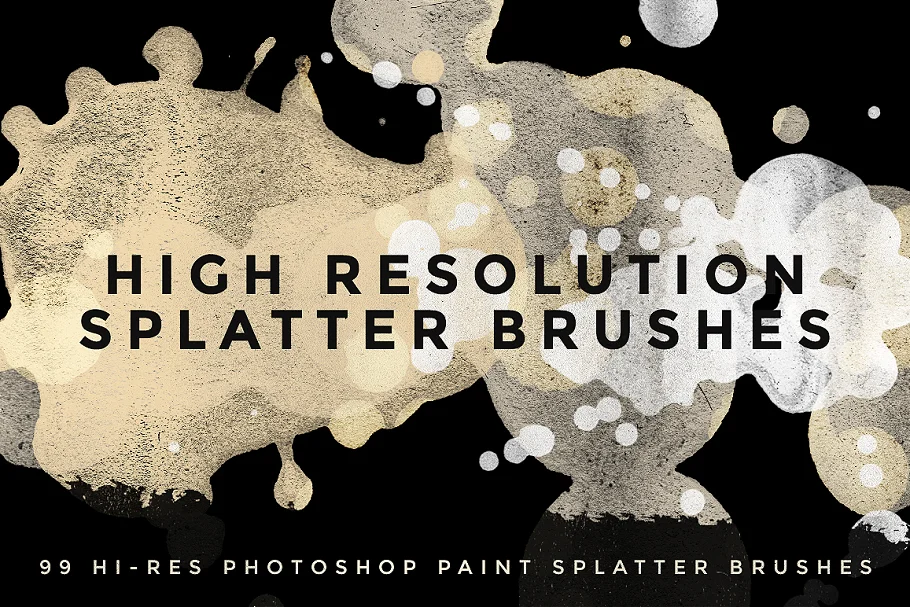 99 Hi Res Paint Splatter Brushes