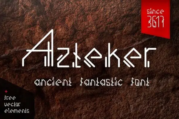 Azteker - ancient fantastic font