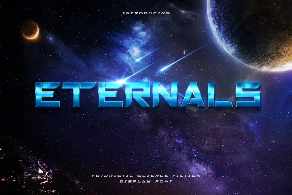 Eternals - Futuristic Space Display Typeface