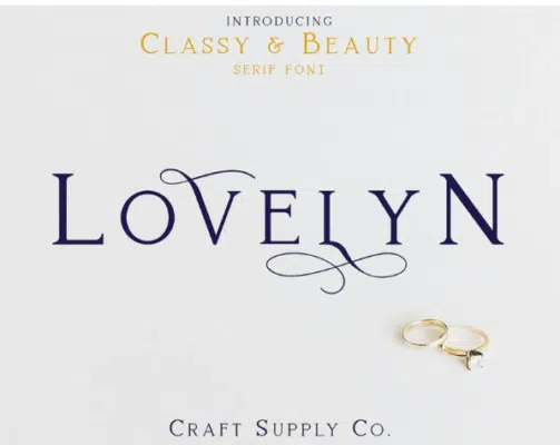Lovelyn wedding font | image credit: Design Cuts