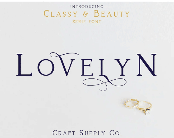 Lovelyn wedding font