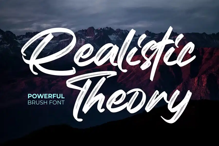 Realistic Theory - Powerful Brush Font