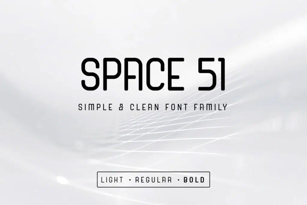 Space 51 - SImple&Clean Font Family