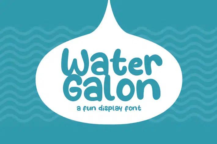 Water Galon Font