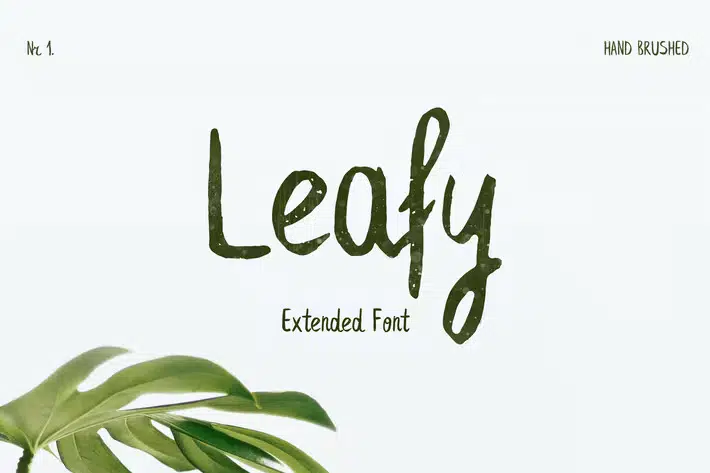 Leafy Extended Brush Font