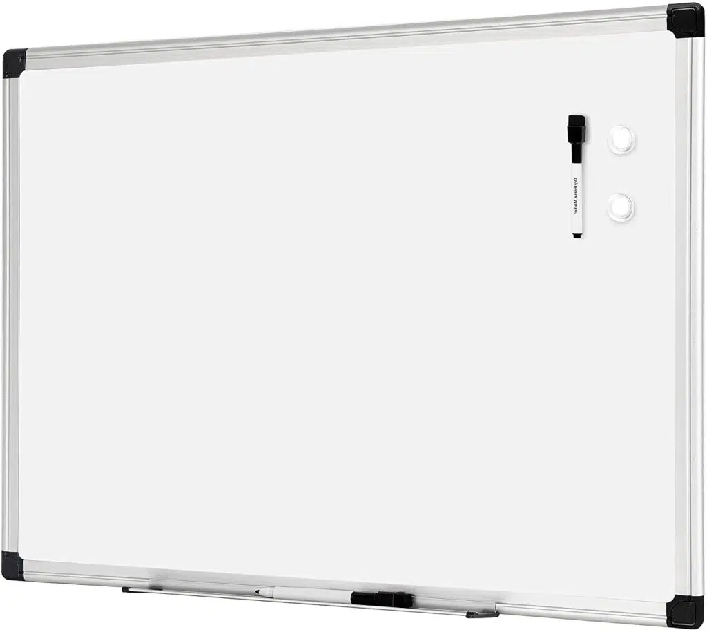 Dry Erase Board with Stand, Double Sided Magnetic Whiteboard, 24 x 36  Portable Height Adjustable White Board with Aluminium Frame Auction