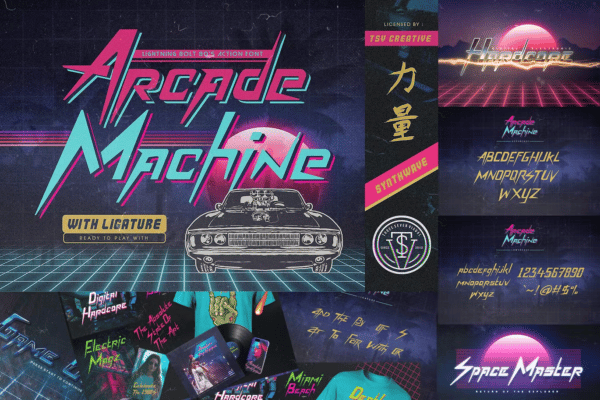 Arcade Machine 80's Retro Font