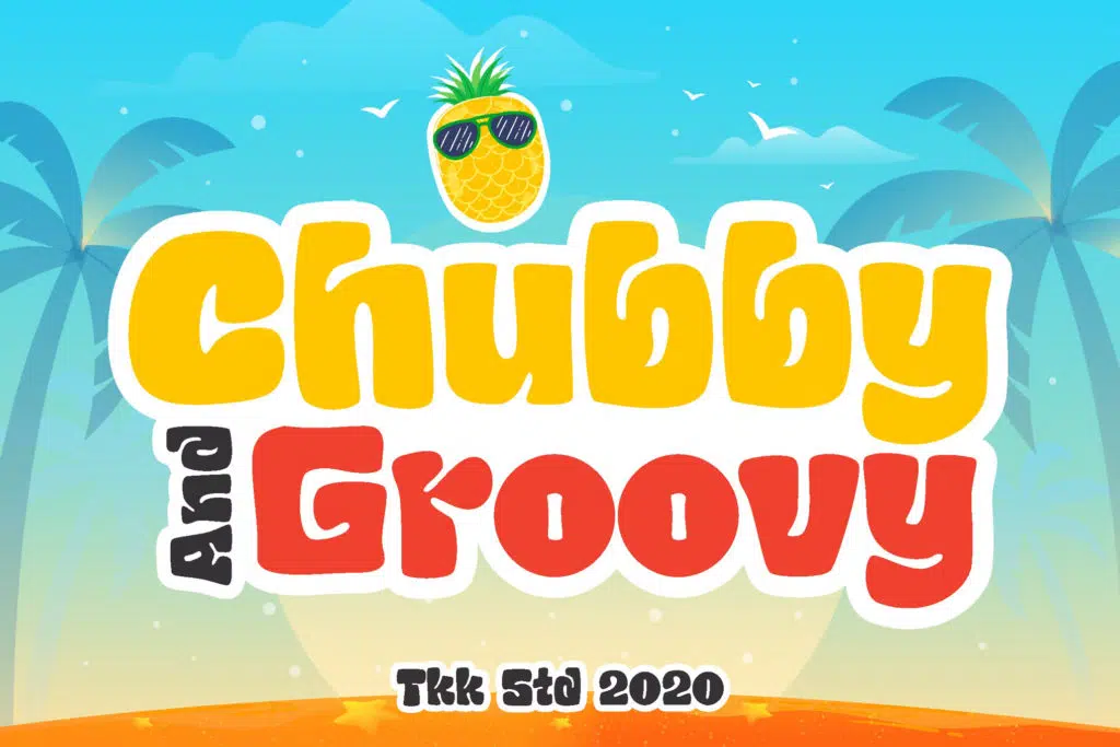 Chubby and Groovy - Kids retro font