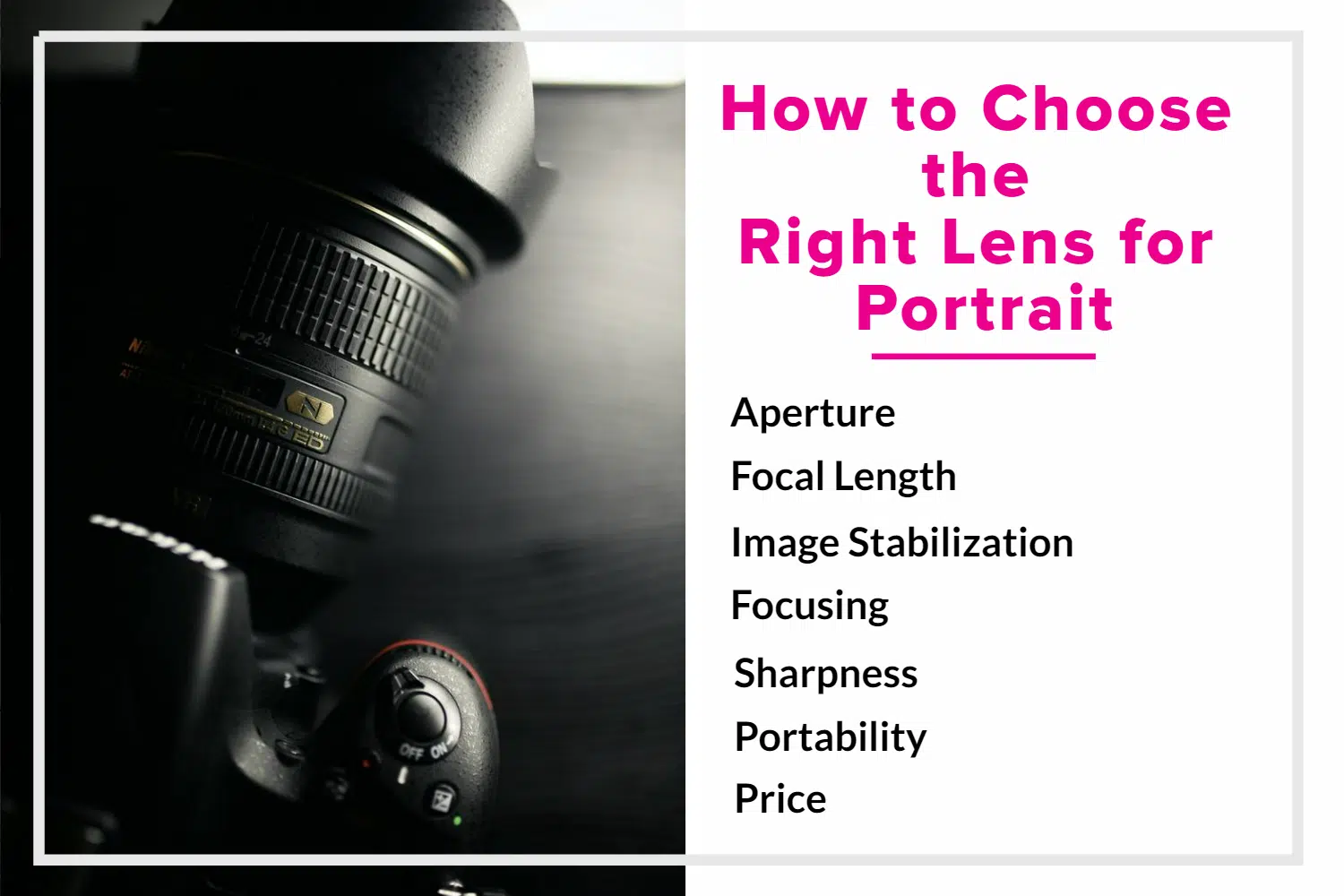 How to Choose the Right Lens for Portrait