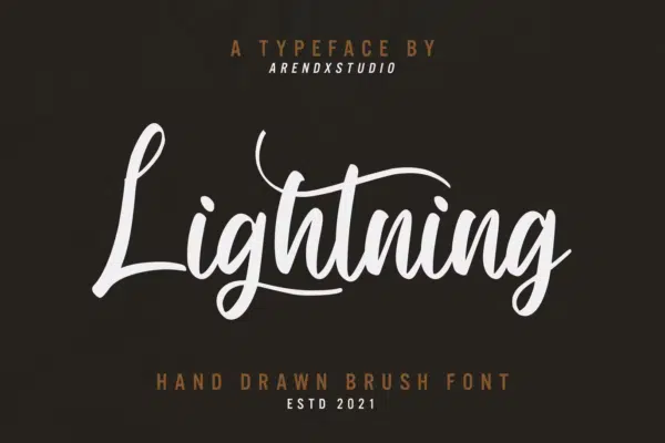 Lightning - Hand Drawn Brush Font