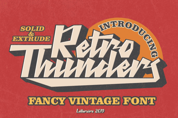 Retro Thunders - Retro Font