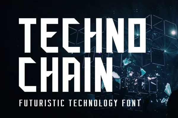 Techno Chain Futuristic Technology Font