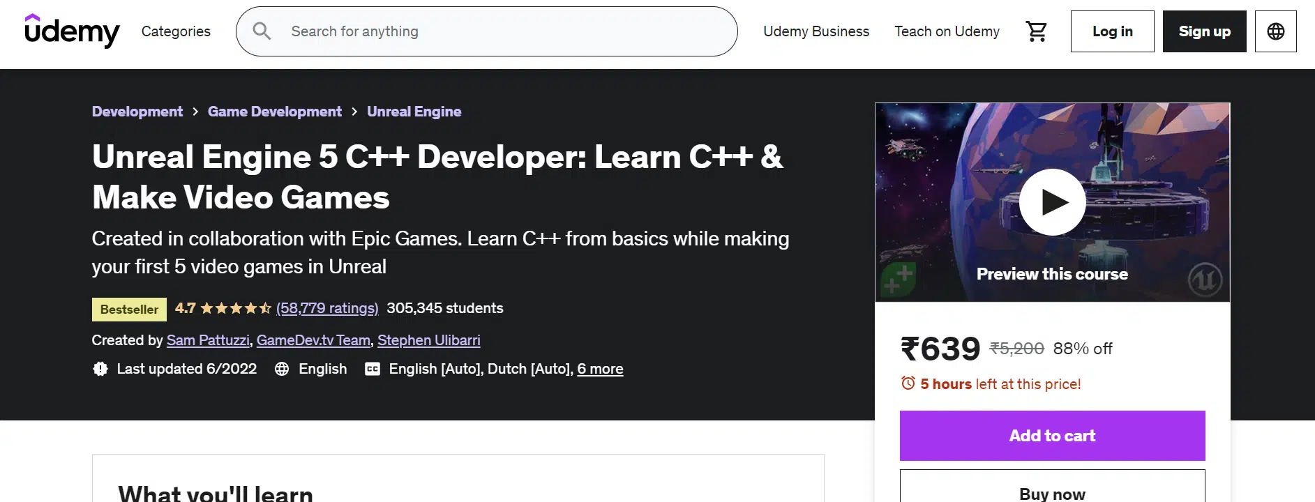 The Unreal Engine C++ Developer Course – Learn C++ & Make Games