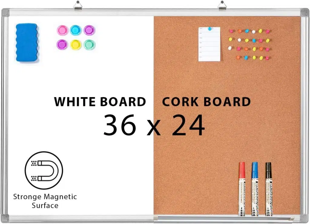 maxtek Cork Board White Board Combo