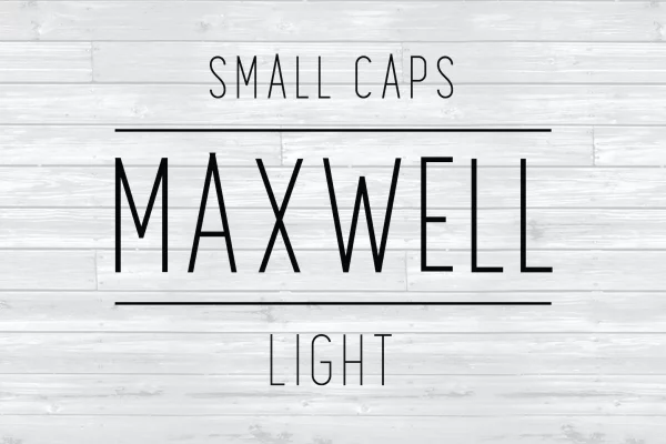 Maxwell Sans Small Caps Light
