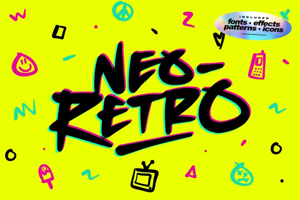 Neo Retro Font Plus Extras