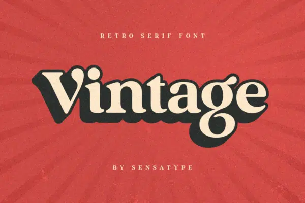Vintage — Retro Serif Font