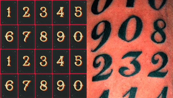 10. Digital Number Fonts for Tattoos - wide 7