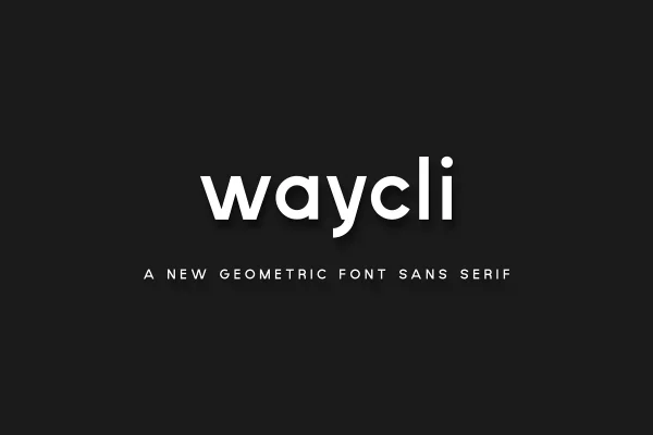 waycli geometric font sans serif