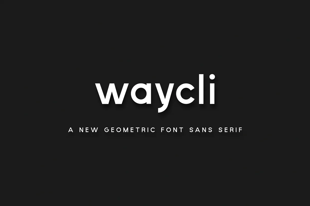 waycli geometric font sans serif