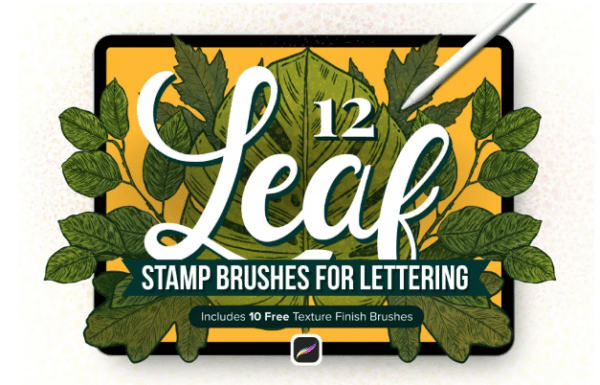 12 leaf stamp brushes