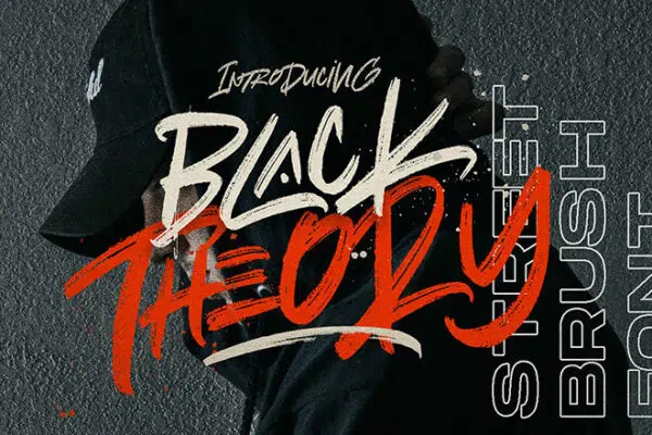 BLACK THEORY - Brush Logotype Urban Font