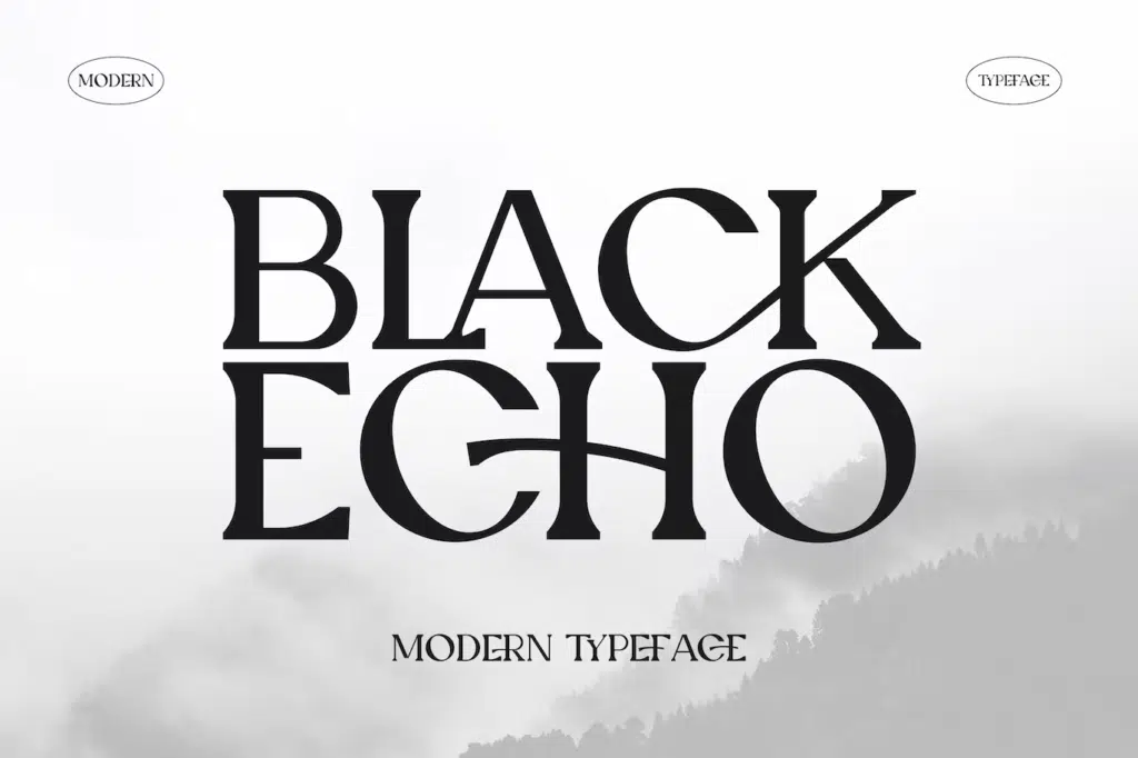 Black Echo Modern Ligature Font