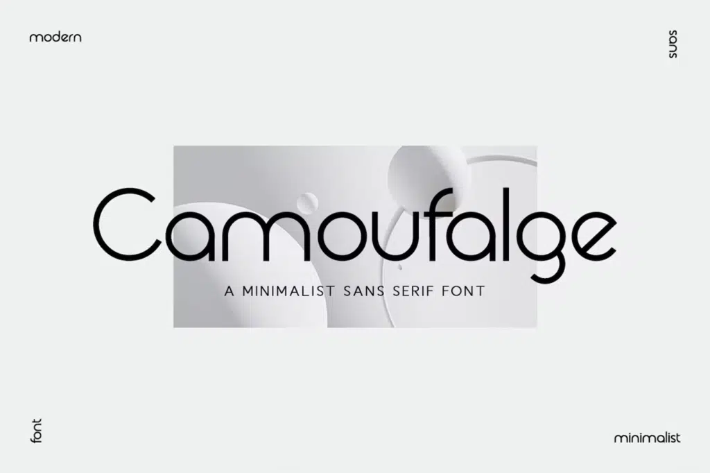 Camaufalge Modern Minimalism Font