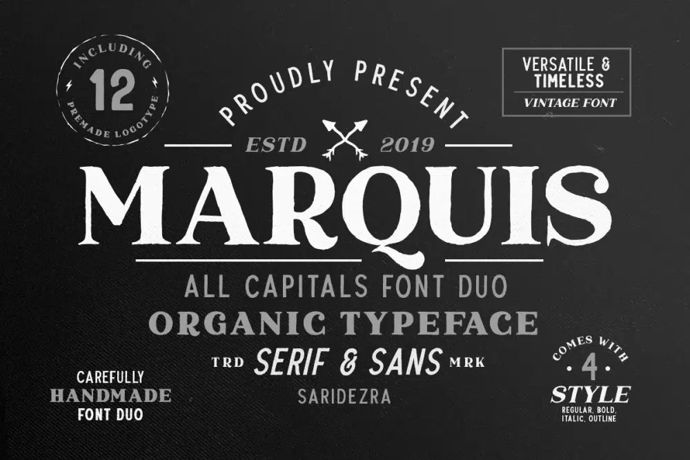 Marquis – Organic Font Duo