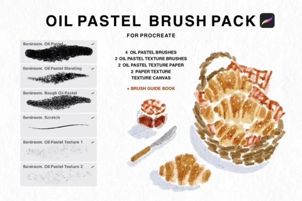 Oil Pastel Brush Pack By boniroom