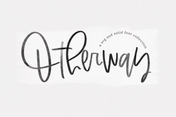 Otherway - SVG & Solid Script Font
