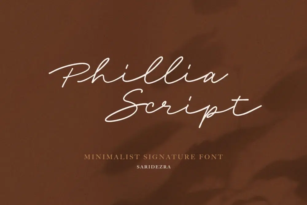 Phillia – Minimalist Signature Font