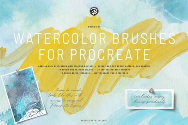 Procreate Watercolor Mops & Brushes