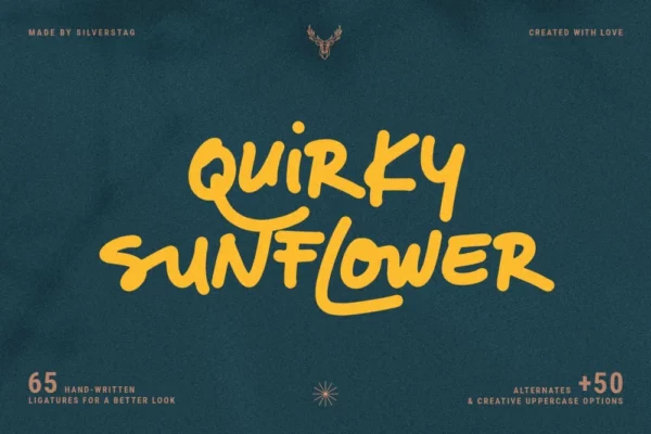 Quirky Sunflower – Handwritten Font
