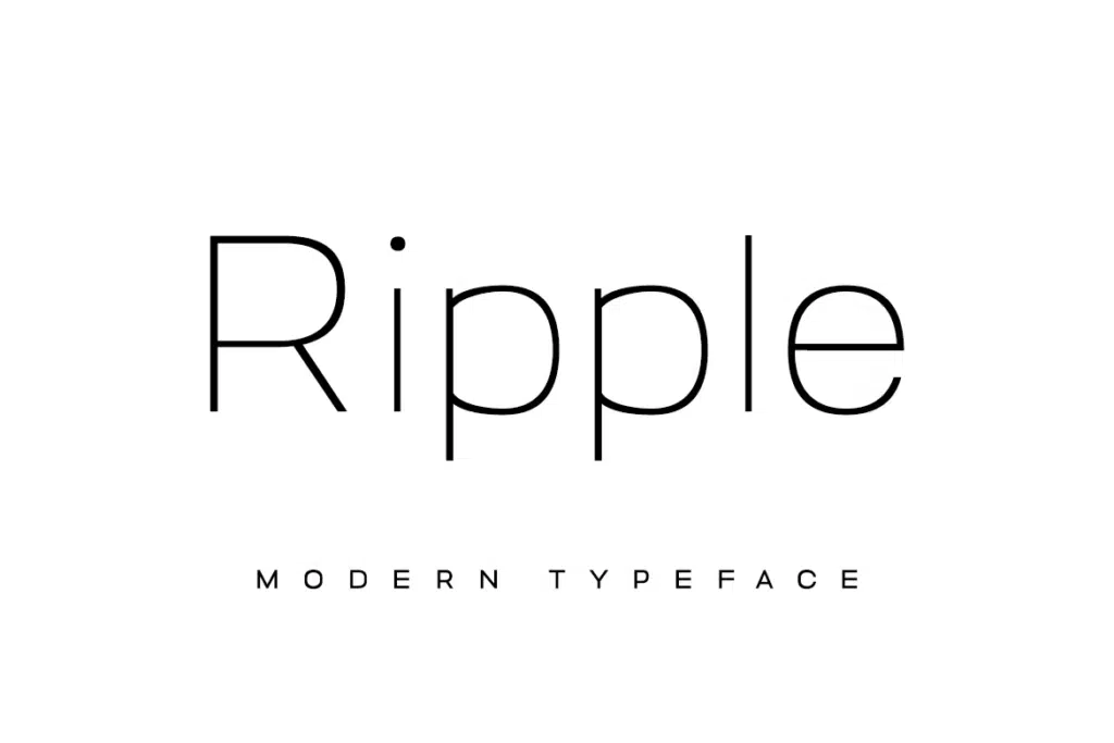 RIPPLE - Minimal & Modern Sans-Serif