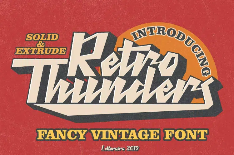 Retro Thunder- Retro Font