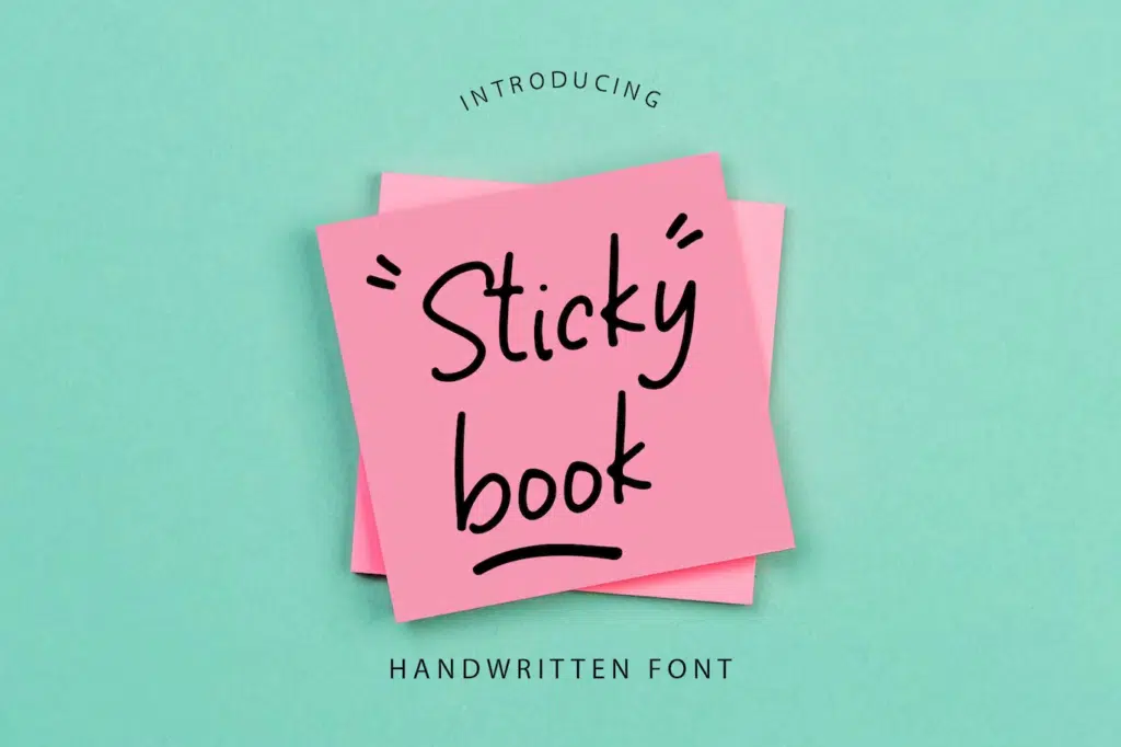 Sticky Book Playful Modern Handwritten Font