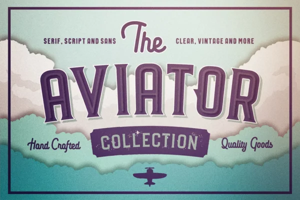 The Aviator Font Collection