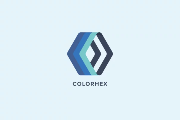 Colored hex logo template