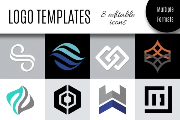 Editable logo icon templates