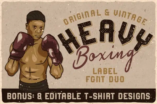 Heavy Boxing Font Duo