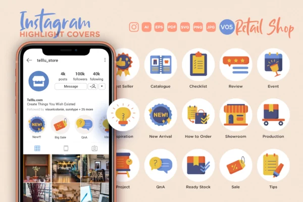 Instagram Highlight Icon V05 Retail Online Shop