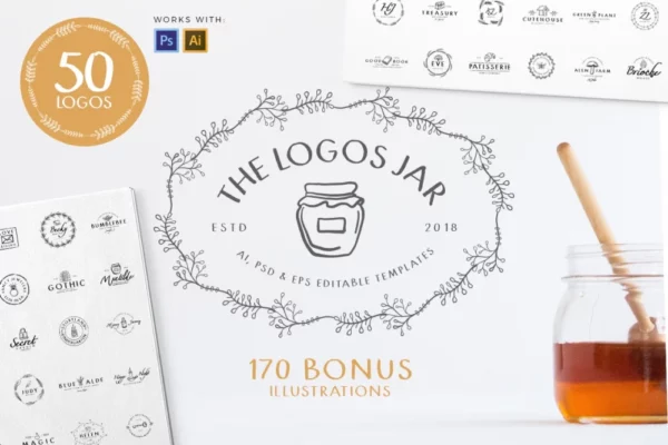 Jar of Logos – 50 Logo Templates