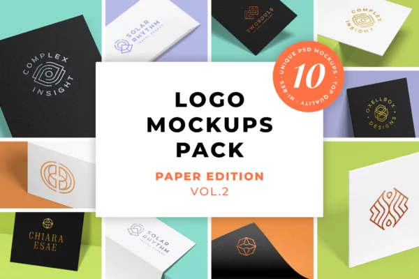 Logo Mockups Pack. Paper Edition. Vol.2