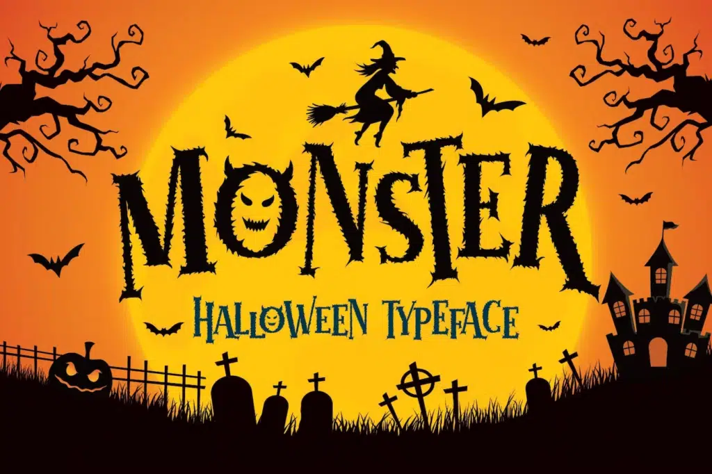 Monster - Halloween Typeface Font - Best Fonts for YouTube Thumbnails