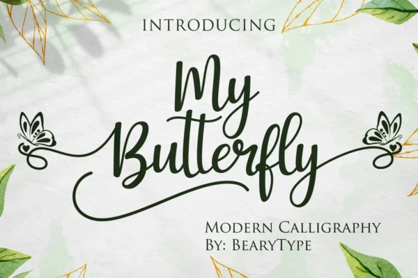 My Butterfly - Modern Calligraphy