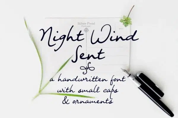 Night Wind Sent Handwritten Font