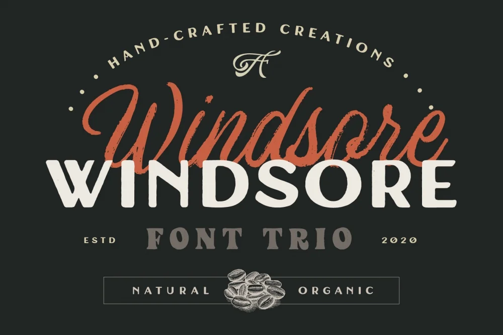 Windsore – Hand Crafted Font Trio