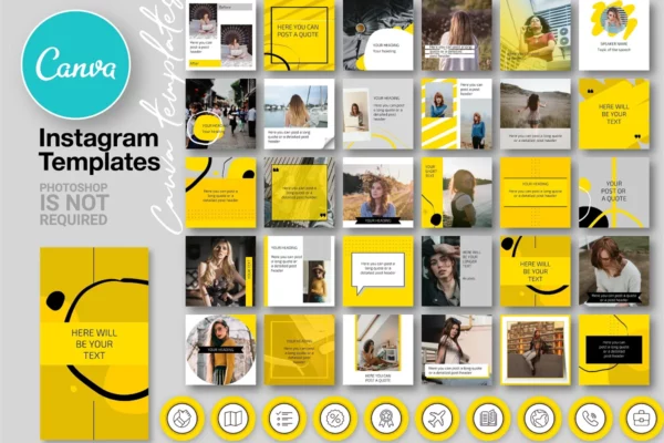 Yellow CANVA Instagram Template N67