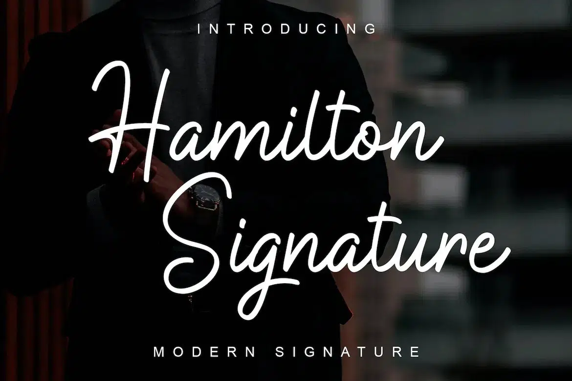 A modern signature font